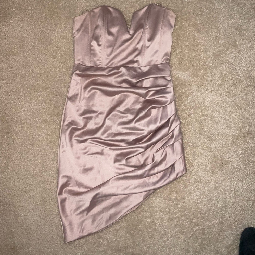 Mini semi formal strapless dress